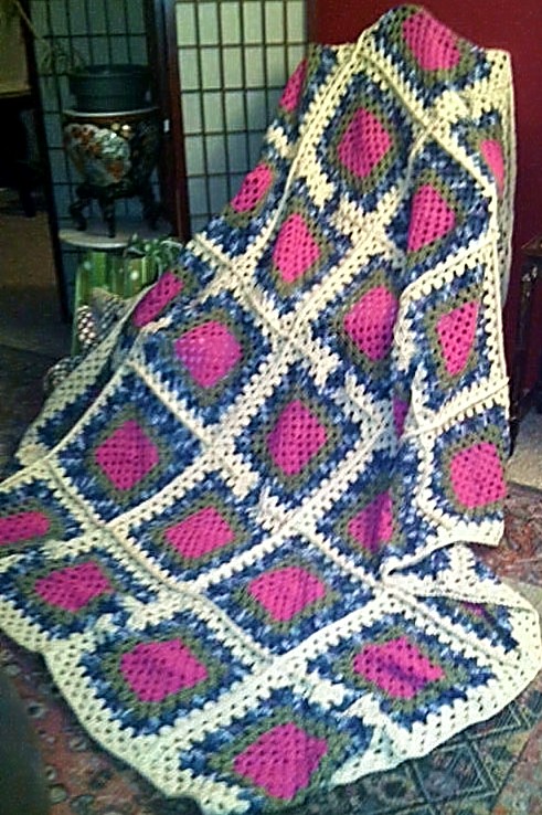 interlocked squares finished